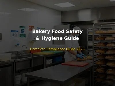 Bakery food safety and hygiene - clean commercial bakery kitchen with proper food safety practices