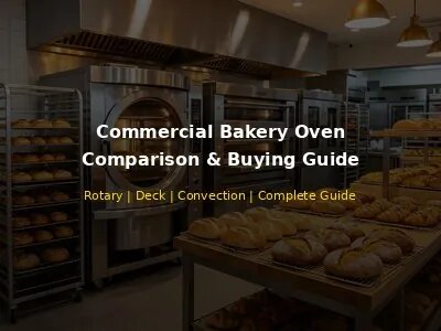 Commercial bakery ovens comparison including rotary rack oven, deck oven, and convection oven
