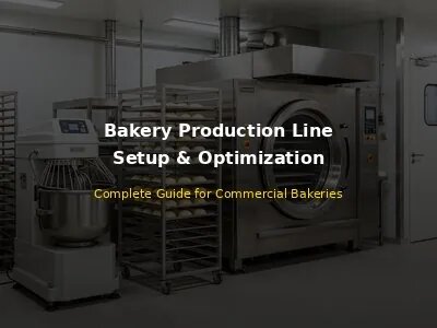 Commercial bakery production line with industrial baking equipment arranged in efficient workflow