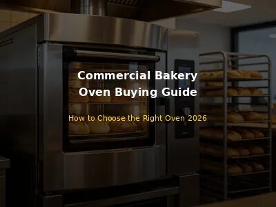 Commercial bakery oven buying guide - stainless steel rotary oven with fresh bread baking inside