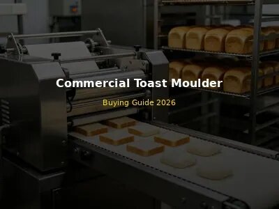 Commercial toast moulder machine shaping bread dough in modern industrial bakery, finished toast loaves on cooling rack