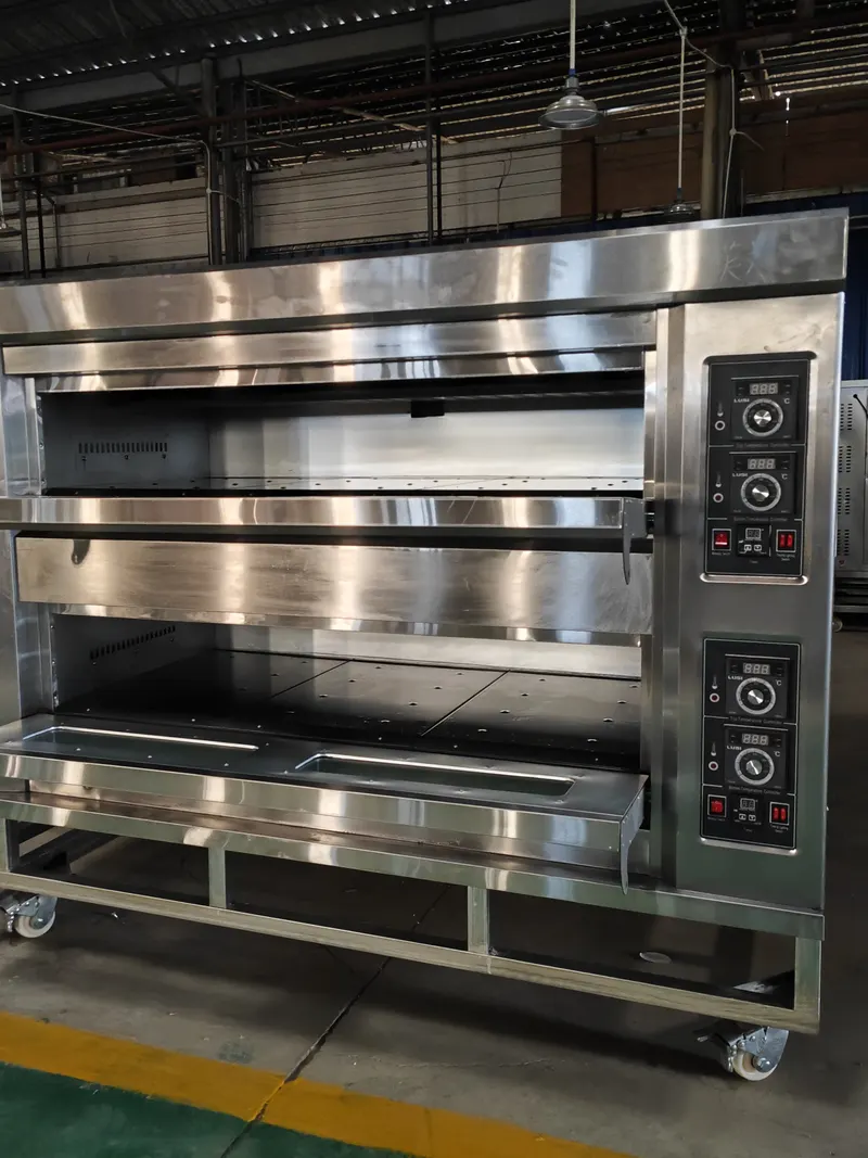 Commercial 3 deck 6 tray electric deck oven for professional bakery